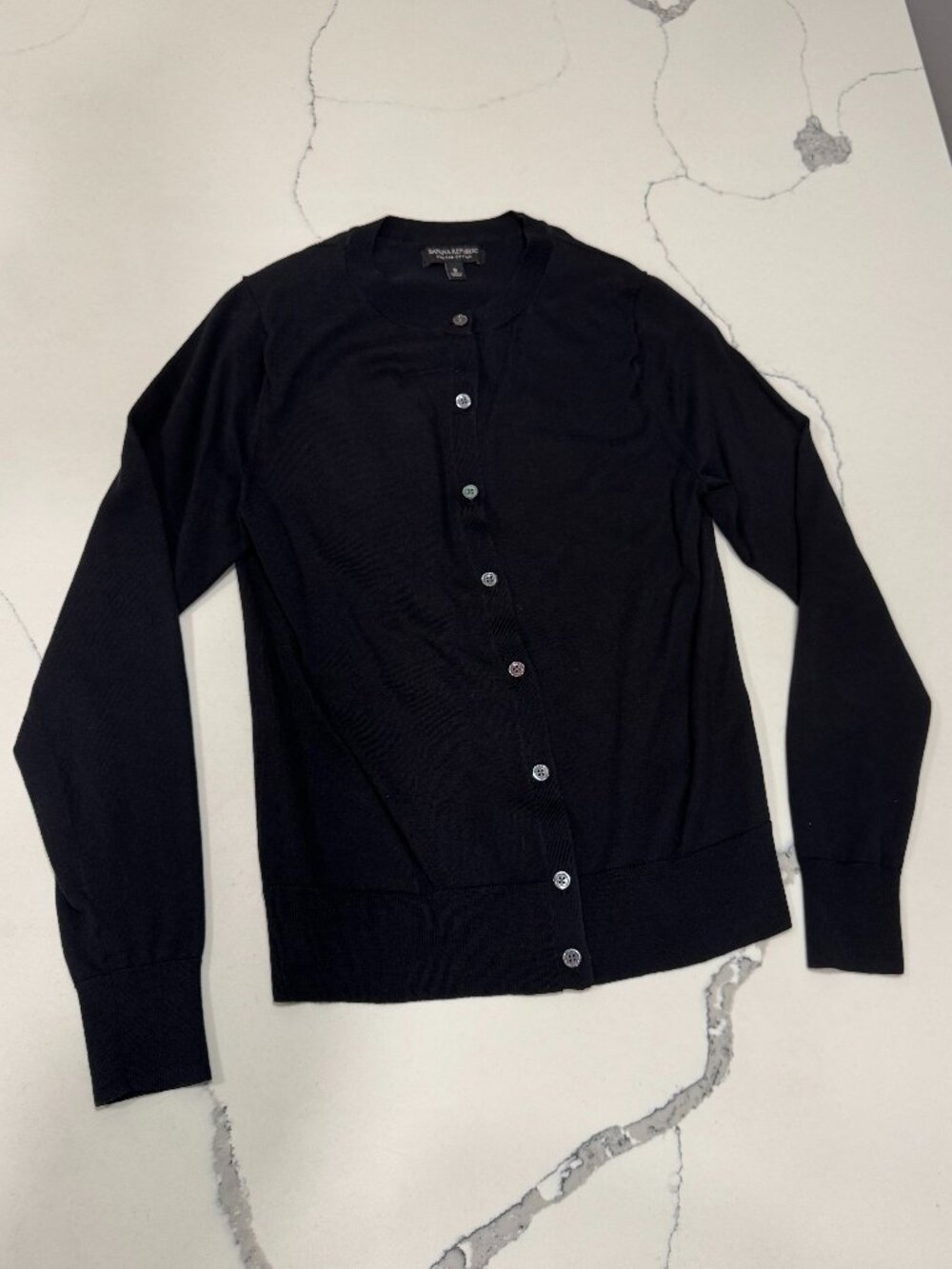 Banana Republic Stretch Cotton Cardigan Black Size S 425166